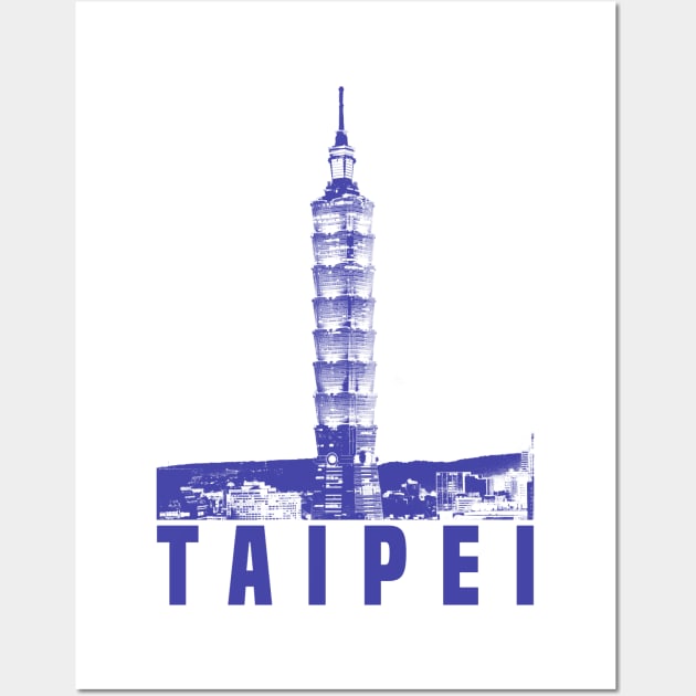 Taipei Wall Art by Den Vector